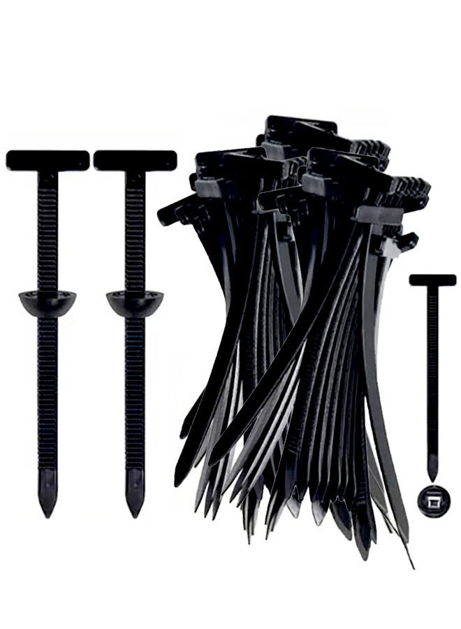 100pcs Heavy-duty Self-locking Nylon Cable Ties - Multi-purpose Plastic Cable Ties for auto repair, office, and outdoor use, including storage racks, auto repair accessories, multi-functional design, nylon cable ties Multi - purpose plastic cable tie buckle tool for daily car repair - Image 1